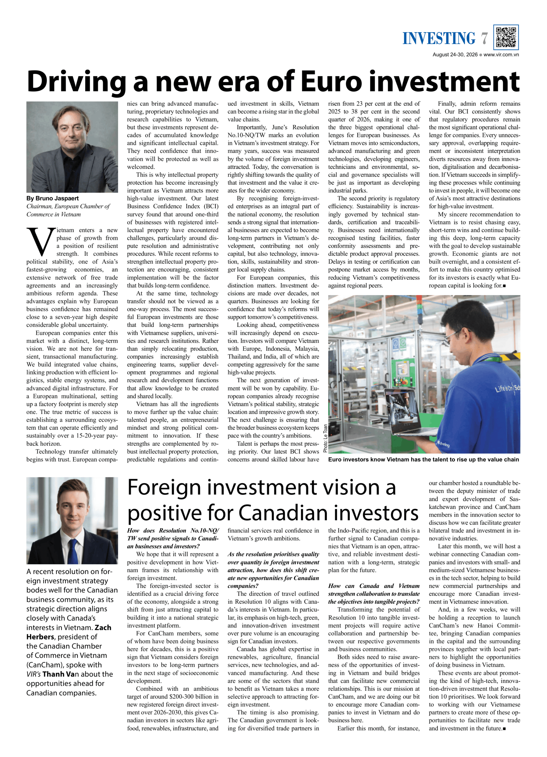 Canada – Vietnam Investment: Looking ahead to the next chapter